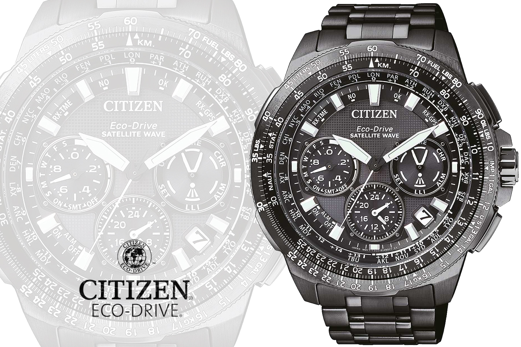 citizen eco drive satellite wave titanium
