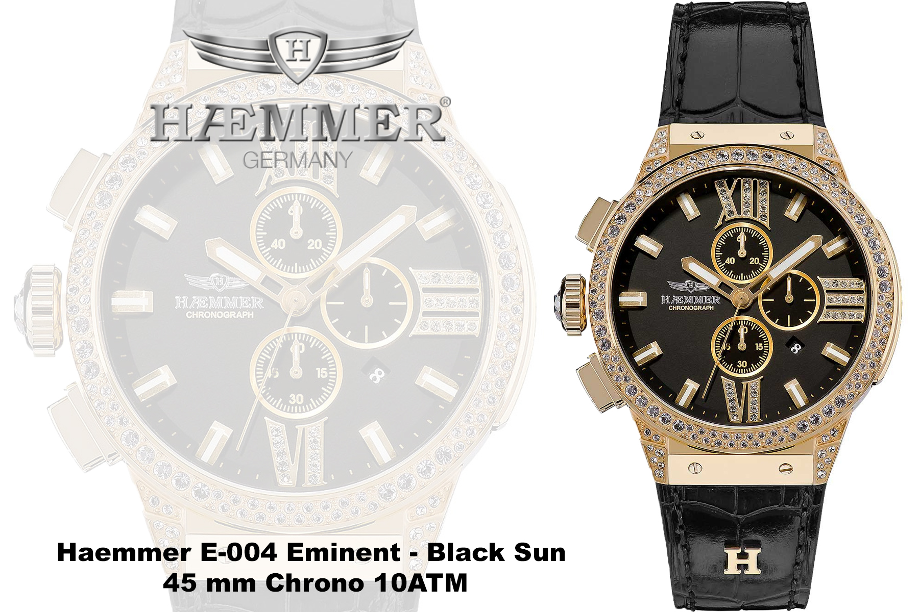 uhrenshop24.ch - Haemmer E-004 Eminent - Black Sun 45 mm