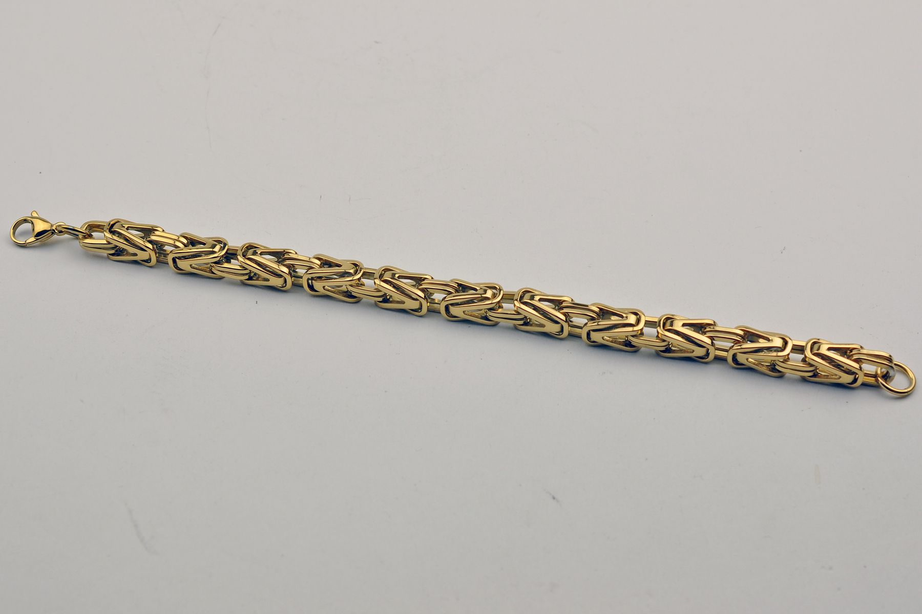uhrenshop24.ch - Königskette V Halskette Edelstahl 20-70cm massive 8x8mm  PVD vergoldet
